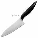 Нож кухонный «Шеф»; керамика,пластик; H=25,L=295/160,B=42мм; белый,черный Kasumi 33016