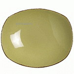 Тарелка глубокая овальная «Террамеса олива»; фарфор; H=4,L=21,B=19см; олив. Steelite 1122 0587