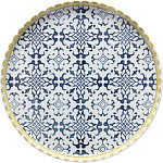 Тарелка «Селинунте» с бортом фарфор D=270, H=25 мм синий, белый Tognana TZ001278613