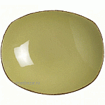 Тарелка глубокая овальная «Террамеса олива»; фарфор; H=5.5,L=25.5,B=24см; олив. Steelite 1122 0586