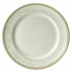 Тарелка мелкая «Антуанетт»; фарфор; D=22.5см; белый,олив. Steelite 9019 C360