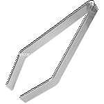 Щипцы д/уд. рыбных костей; сталь нерж.; H=1,L=10см; металлич. MATFER 112503