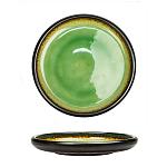Тарелка с бортом круглая d=245 х h 37 мм,каменная керамика, Green Spider Silk Stockholm P.L. Proff Cuisine JM-2306-GREEN