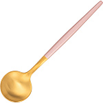 Ложка чайная «Стил Пинк Голд Мэтт» сталь нерж., L=130, B=30 мм золотой, розов. Kunstwerk D038-3/g/p/matt