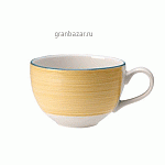 Чашка кофейная «Рио Еллоу»; фарфор; 85мл; D=6.5,H=5,L=8.5см; белый,желт. Steelite 1530 0190