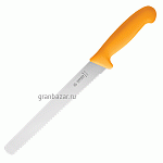 Нож д/хлеба; сталь нерж.,пластик; L=41/26.8,B=3см; желт. MATFER 182520