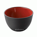 Салатник; фарфор; 500мл; D=12.5,H=8см; черный,красный REVOL 646370