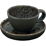Кофейная пара «Фобос» керамика 80 мл D=100, H=45 мм черный Le CoQ LPHO019NB150008