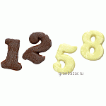 Форма д/шоколада от 0 до 9 «Цифры»; пластик; L=45,B=185мм; прозр. MATFER 383902