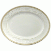 Блюдо овальное «Антуанетт»; фарфор; H=9,L=200,B=160мм; белый,олив. Steelite 9019 C394
