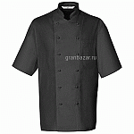 Куртка поварская,р.48 б/пуклей; полиэстер,хлопок; черный Greiff 742.2900.010/48
