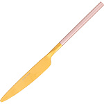 Нож столовый «Дистрикт Пинк Голд Мэтт» сталь нерж., L=225, B=18 мм золотой, розов. Kunstwerk D034-5/g/p/matt