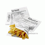 Конус д/картофеля фри черно-белый; бумага; L=17,B=17см MATFER 708761 1000шт.