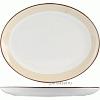 Блюдо овальное «Чино»; фарфор; H=31,L=305,B=240мм; белый,бежев. Steelite 1106 0142