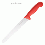 Нож д/хлеба; сталь нерж.,пластик; L=38.5/23.1,B=3.1см; красный MATFER 182419