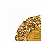 Салфетка ажурная золотая d 140 мм, металлизированная целлюлоза, 100 шт, Garcia de Pou 305.05