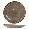 Тарелка мелкая «Кунстверк»; керамика; D=18,H=2.5см; зелен.,коричнев. KunstWerk G017-Green