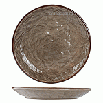 Тарелка мелкая «Кунстверк»; керамика; D=18,H=2.5см; зелен.,коричнев. KunstWerk G017-Green
