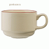 Чашка кофейная «Кларет»; фарфор; 100мл; D=6.5,H=5,L=8.5см; бежев.,бордо Steelite 1503 A234
