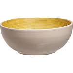 Салатник «Турболино» керамика 2,6 л D=250, H=100 мм бежев., желт. Cosy&Trendy 053725