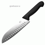 Нож кухонный «Сантоку»; сталь,пластик; L=18,B=6.5см; металлич.,черный MATFER 182187