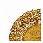 Салфетка ажурная золотая d 240 мм, металлизированная целлюлоза, 100 шт, Garcia de Pou 305.13