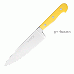 Нож поварской; сталь нерж.,пластик; L=33.5/19,B=4.3см; желт.,металлич. MATFER 181511