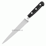 Нож д/филе гибкий; сталь,пластик; L=15см; металлич.,черный MATFER 90185