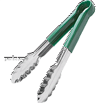 Щипцы зеленая ручка «Проотель»; сталь,резина; L=240/85,B=40мм ProHotel UT09HVGRN