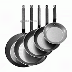 Сковорода 2 ручки; белая сталь; D=32,H=6,L=60см; металлич. Buyer 5110,32