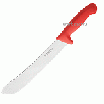 Нож д/нарезки мяса; сталь нерж.,пластик; L=48/29.3,B=3.8см; красный MATFER 182447
