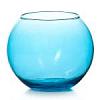 Ваза-шар "Энжой"; стекло голубой; 0,8л; D=80, H=103мм; прозр. Pasabahce 43417/b/blue