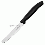 Нож д/томатов; L(лезвие)=11см;  ручка черная Victorinox 6,7833