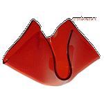 Подсвечник «Флауэ»; стекло; D=50,H=72,B=124мм; красный BDK-GLASS 610901