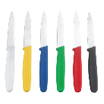 Нож кухонный для чистки овощей L=80 мм., нерж. сталь, ручка пластик (цвет красный), Henry Food PKS-30PR