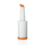 Бутылка для сиропа с оранжевой крышкой 950 мл., полипропилен, Henry Food PBA-10O
