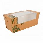 Коробка картонная для сэндвича с окном 124х124х55 мм, 25 шт/уп, Garcia de Pou 147.78