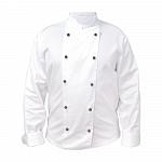 Куртка поварская Chef S с длинным рукавом и черными пуклями, состав: 65% полиэстер, 35% хлопок P.L. Proff Cuisine
