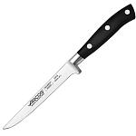 Нож для обвалки мяса «Ривьера»; сталь нерж.,полиоксиметилен; L=26/130,B=35мм; черный,металлич. ARCOS 231500